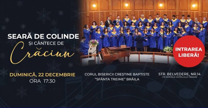 Seară de colinde la Biserica Sfânta Treime Brăila